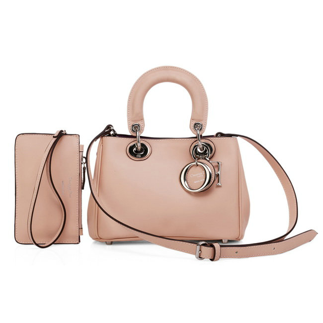 mini Christian Dior diorissimo nappa leather bag 0902 light pink